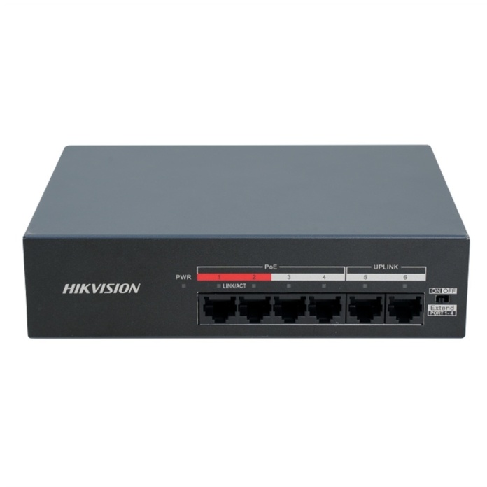 Switch POE 4 port zasilacz do kamer Hikvision DS-XS0106-P/Polish